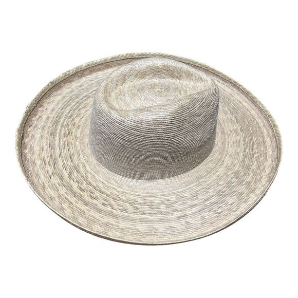 L Space Riviera Hat 100% Straw Natural One Size Woven Rim Beach Palm Resort Wear - Picture 2 of 7